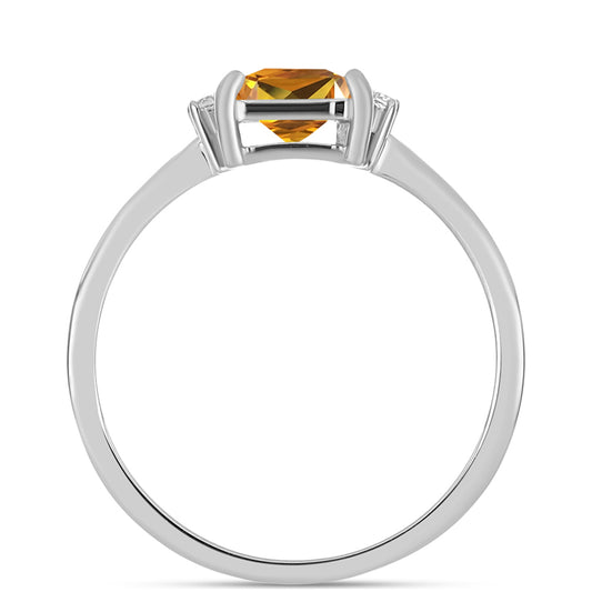 Strieborný Prsteň s "Cisárskym žltým" topazom a Bielym Topásom