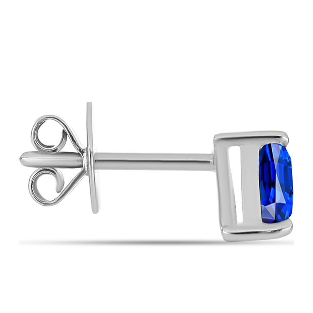 Strieborné Náušnice s Austrálskym Modrým Zafírom 2 