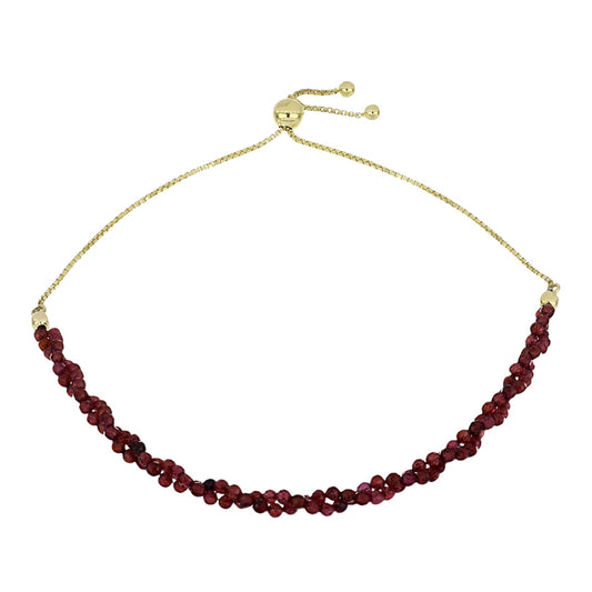 Pozlátený Strieborný Náramok s Bartonským Granátom