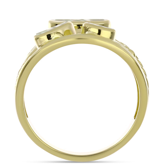 Pozlátený Strieborný Prsteň s Lastúrou