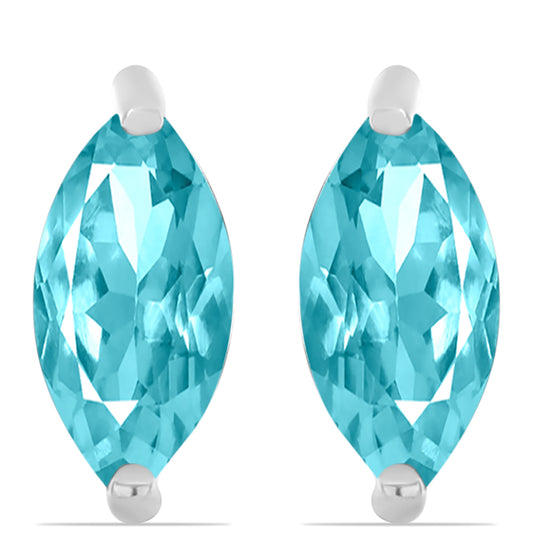 Strieborné Náušnice s Paraiba Kremeňom