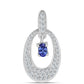Strieborný Prívesok s AAA Tanzanitom a Bielym Topásom