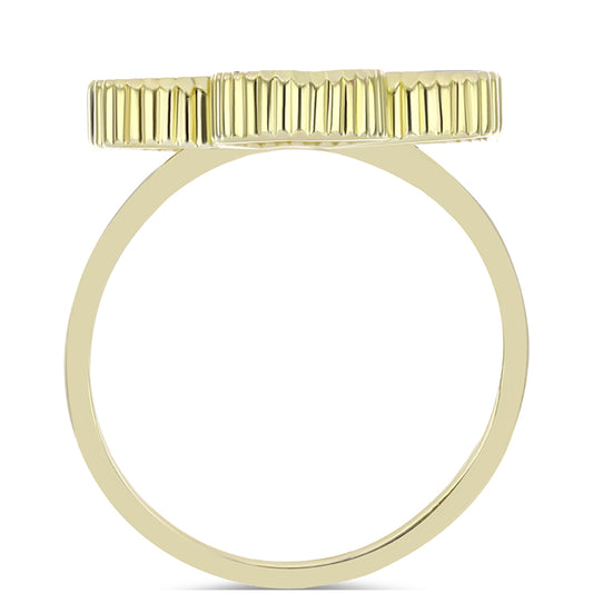 Pozlátený Strieborný Prsteň s Lastúrou