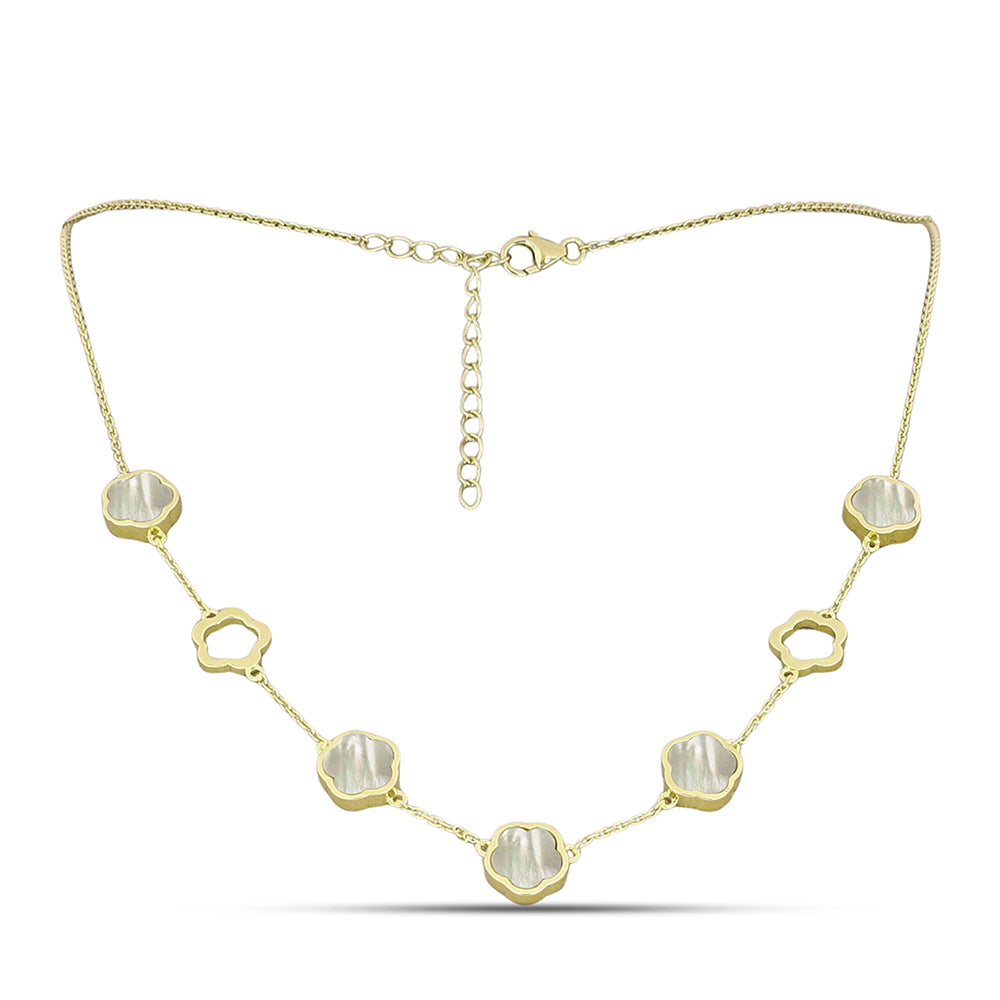 Pozlátený Strieborný Náhrdelník s Lastúrou 1 