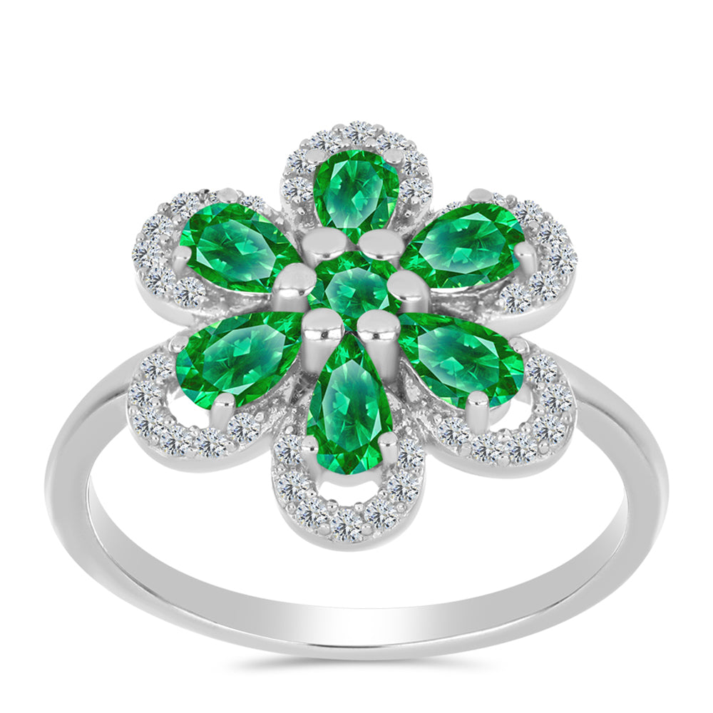 Strieborný Prsteň s Kijani Granátom