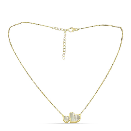 Pozlátený Strieborný Náhrdelník s Lastúrou