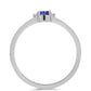 Strieborný Prsteň s AAA Tanzanitom a Bielym Topásom