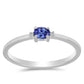 Strieborný Prsteň s AAA Tanzanitom a Bielym Topásom