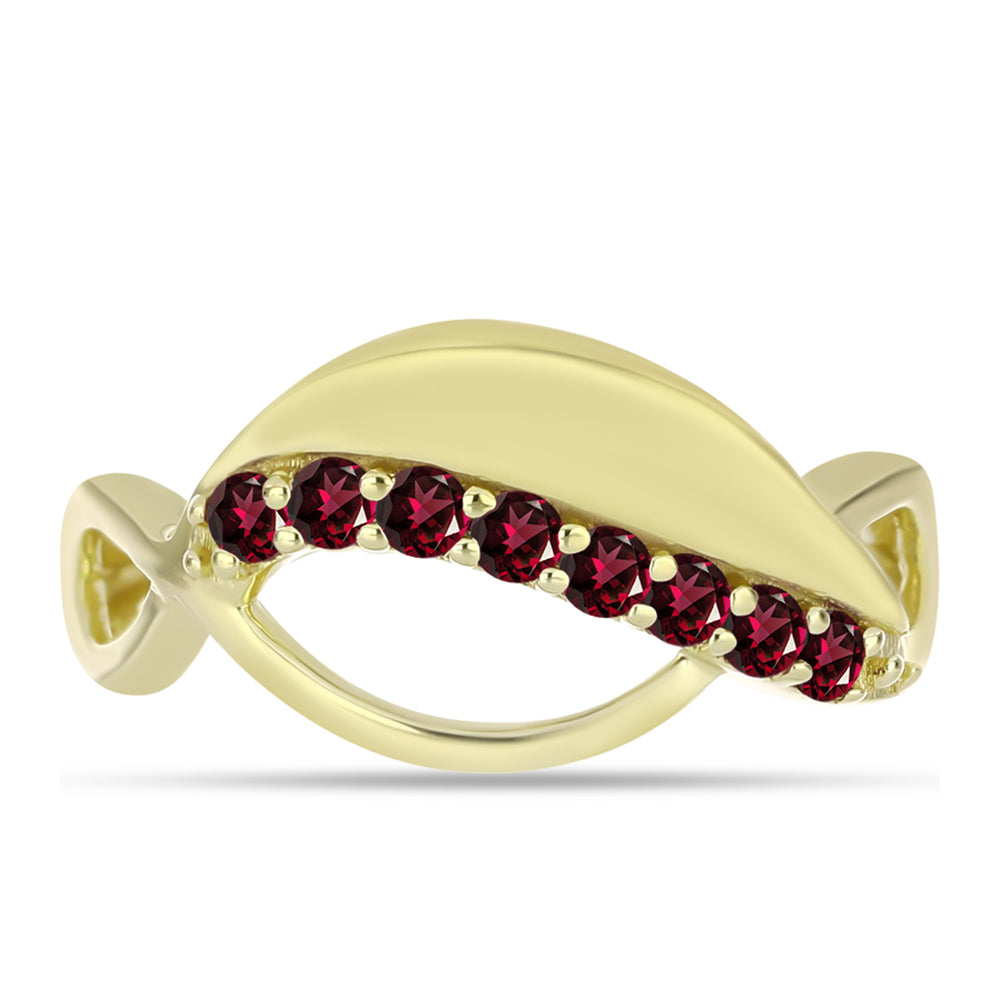 Pozlátený Strieborný Prsteň s Rhodolitovým Granátom 1 