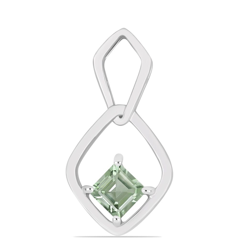 Strieborný Prívesok s so Zeleným Ametystom 1 