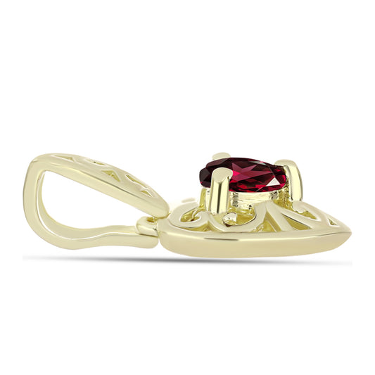 Pozlátený Strieborný Prívesok s Rhodolitovým Granátom