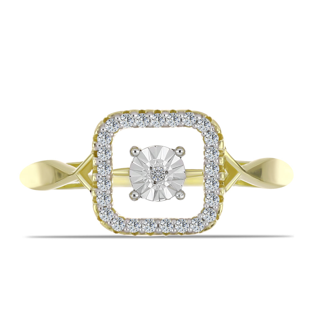 Pozlátený Strieborný Prsteň s Bielym Diamantom a Bielym Topásom 1 