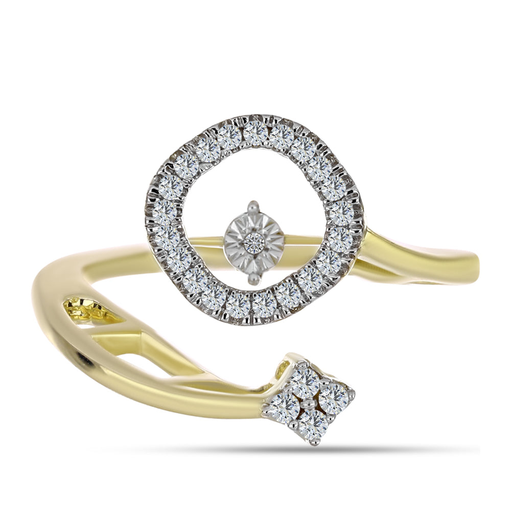 Pozlátený Strieborný Prsteň s Bielym Diamantom a Bielym Topásom 1 