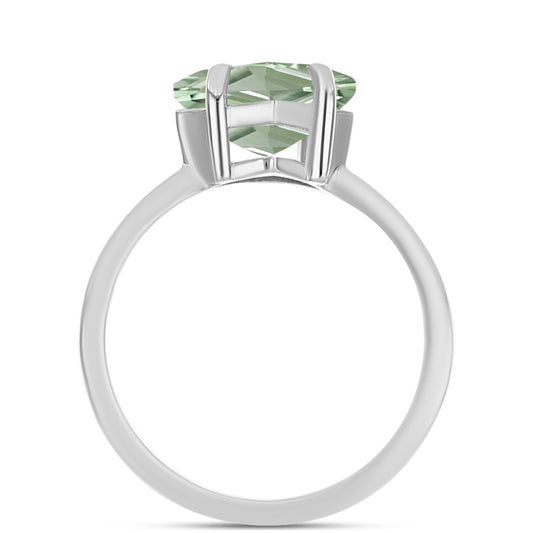 Strieborný Prsteň s so Zeleným Ametystom