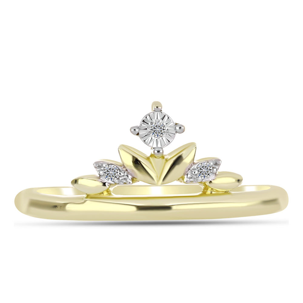 Pozlátený Strieborný Prsteň s Bielym Diamantom 1 