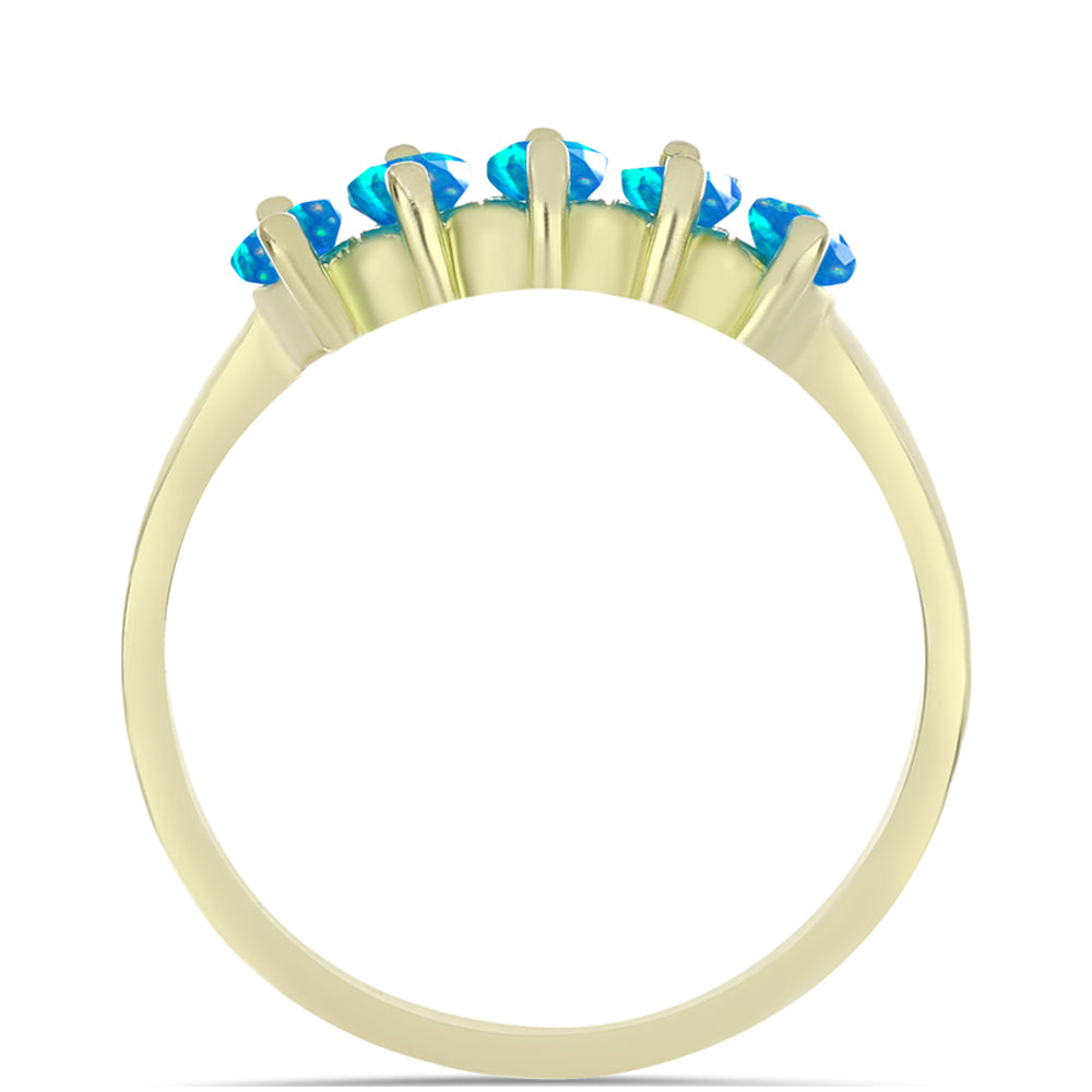 Pozlátený Strieborný Prsteň s Etiópskym Paradise Opálom 2 