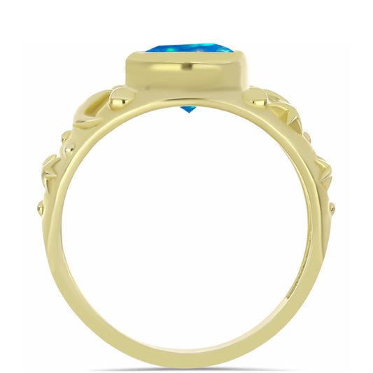 Pozlátený Strieborný Prsteň s Etiópskym Paradise Opálom
