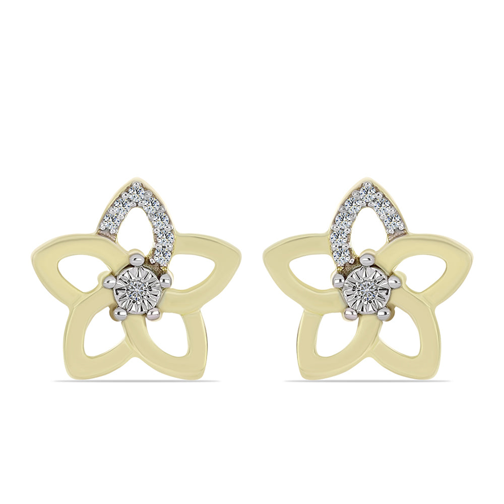 Pozlátené Strieborné Náušnice s Bielym Diamantom a Bielym Topásom 1 