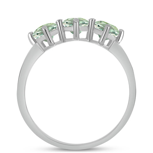 Strieborný Prsteň s so Zeleným Ametystom