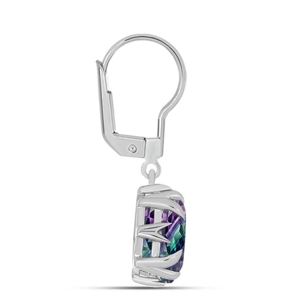Strieborné Náušnice s so Zebra Fluoritom 2 