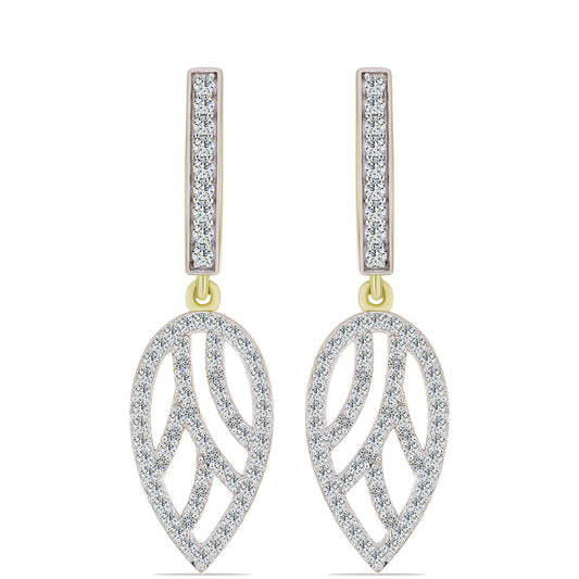 Pozlátené Strieborné Náušnice s Bielym Diamantom a Bielym Topásom