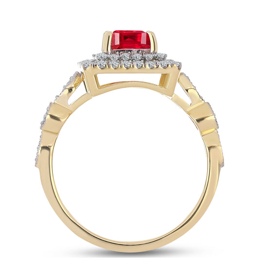 Pozlátený Strieborný Prsteň s Červeným Achátom a Bielym Topásom