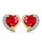 Pozlátené Strieborné Náušnice s Červeným Achátom a Bielym Topásom