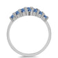 Strieborný Prsteň s S Oceánovo Modrým Moissanitom