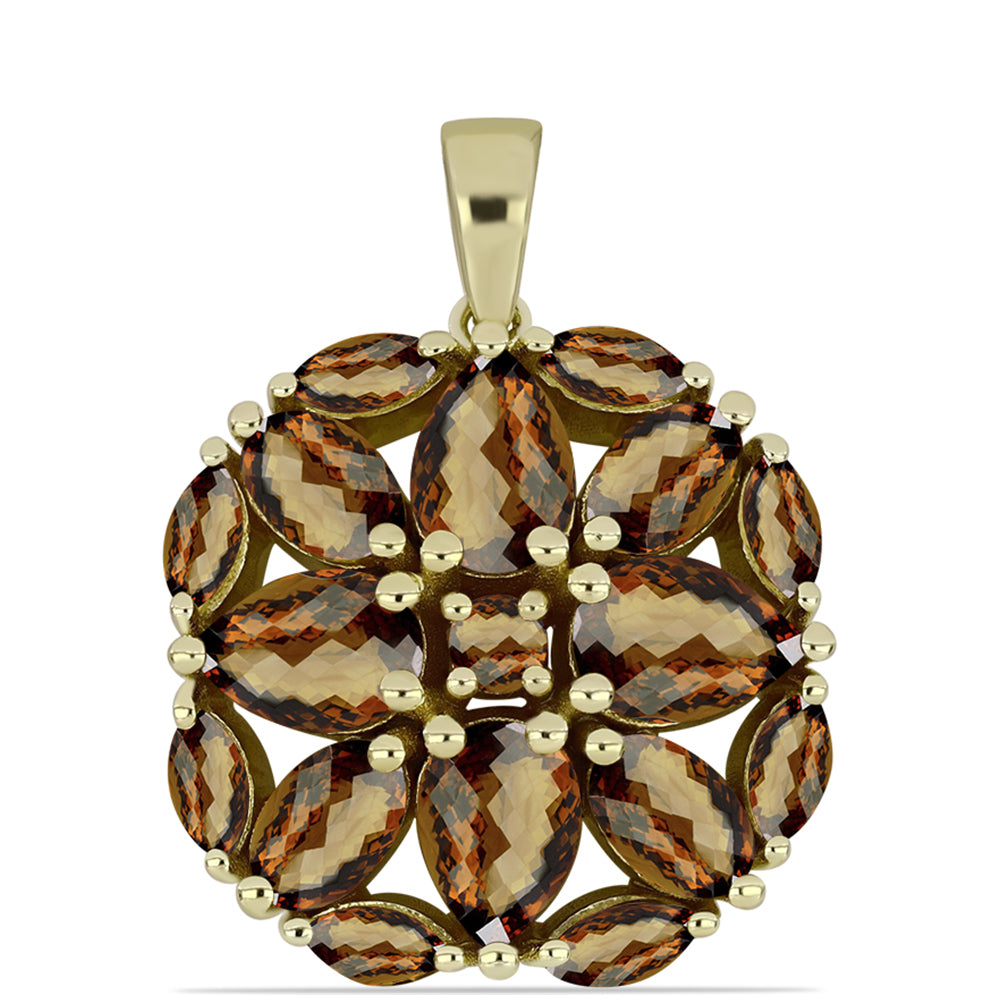 Pozlátený Strieborný Prívesok s Koňakovým Kremeňom 1 