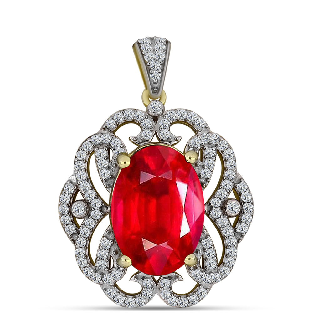 Pozlátený Strieborný Prívesok s Červeným Achátom a Bielym Topásom