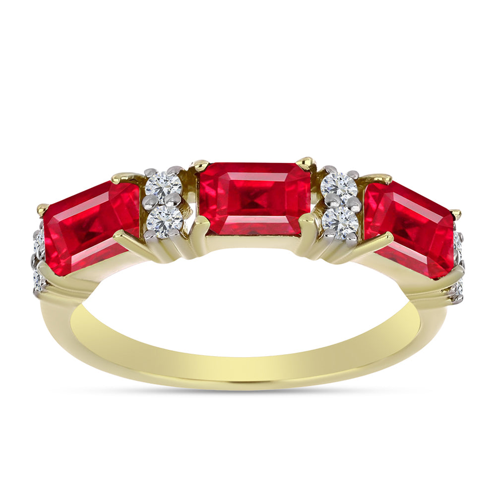 Pozlátený Strieborný Prsteň s Červeným Achátom a Bielym Topásom