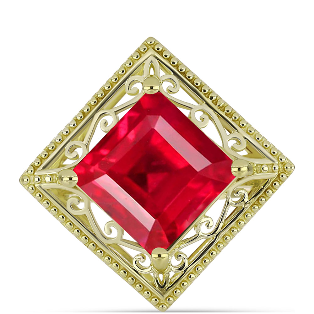 Pozlátený Strieborný Prsteň s Červeným Achátom 1 