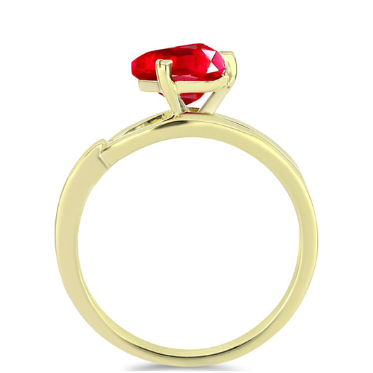 Pozlátený Strieborný Prsteň s Červeným Achátom