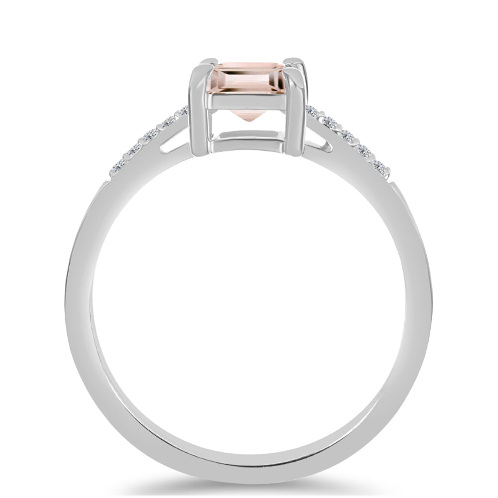 Strieborný Prsteň s Gozareh Morganitom a Bielym Topásom