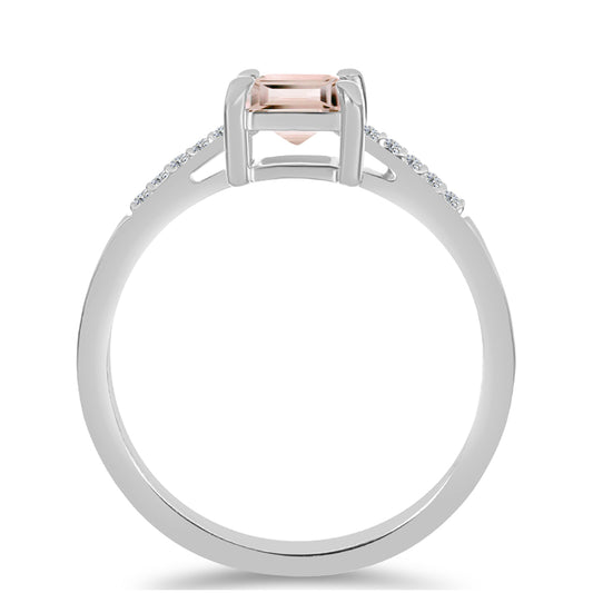 Strieborný Prsteň s Gozareh Morganitom a Bielym Topásom