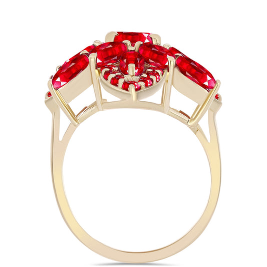 Pozlátený Strieborný Prsteň s Červeným Achátom