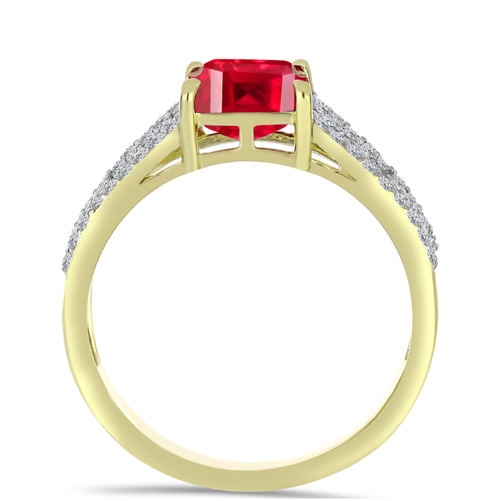 Pozlátený Strieborný Prsteň s Červeným Achátom a Bielym Topásom 2 