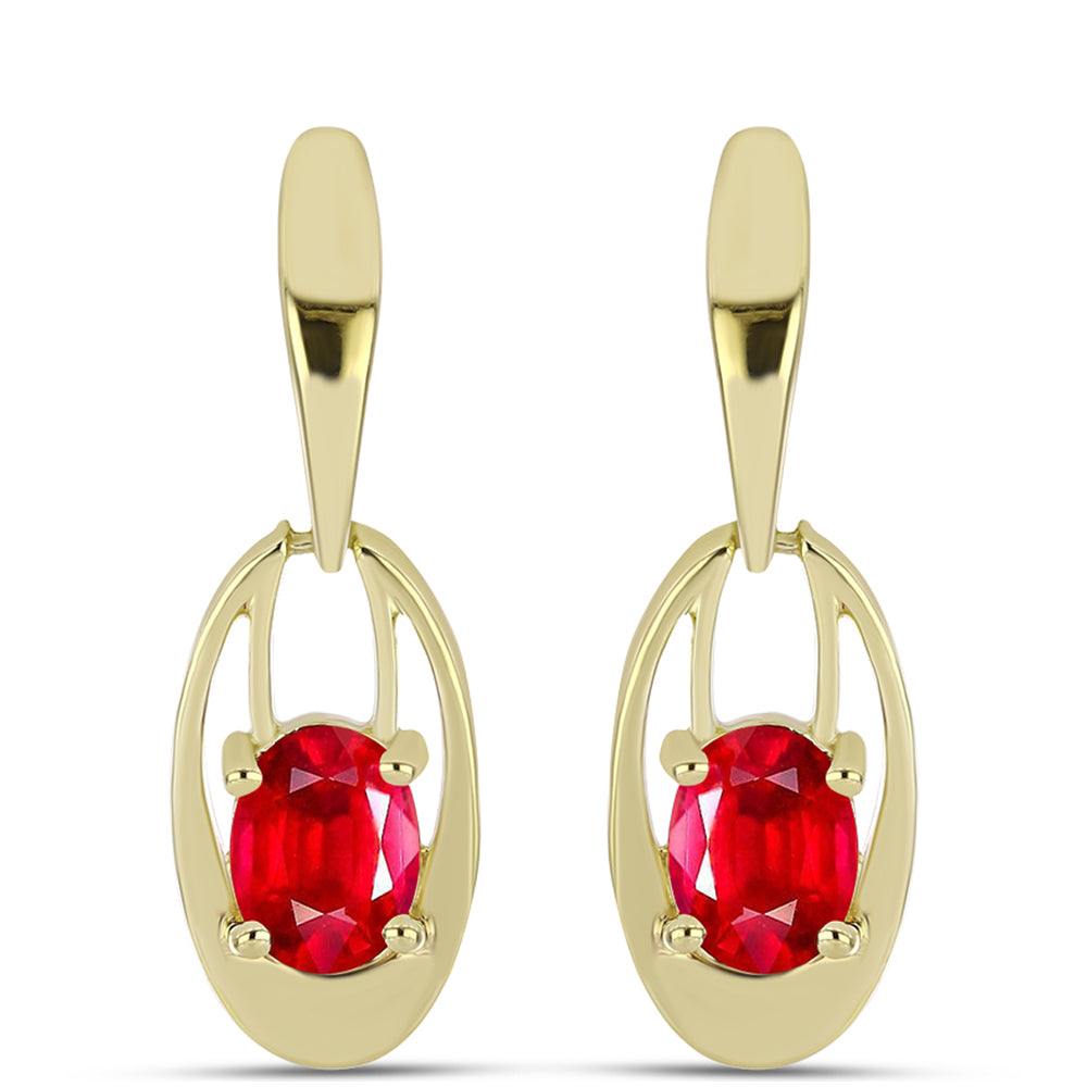 Pozlátené Strieborné Náušnice s Červeným Achátom