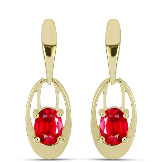 Pozlátené Strieborné Náušnice s Červeným Achátom