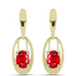 Pozlátené Strieborné Náušnice s Červeným Achátom