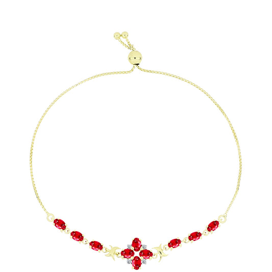 Pozlátený Strieborný Náramok s Červeným Achátom a Bielym Topásom