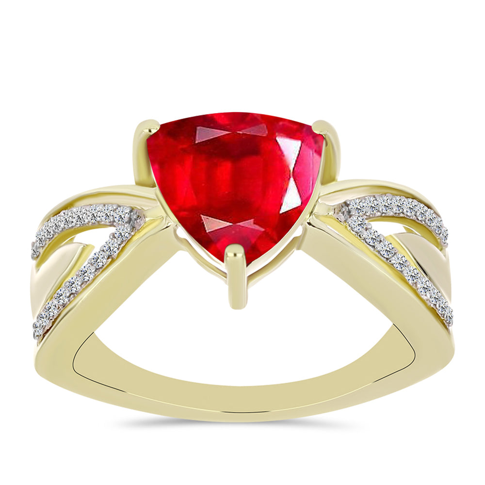 Pozlátený Strieborný Prsteň s Červeným Achátom a Bielym Topásom