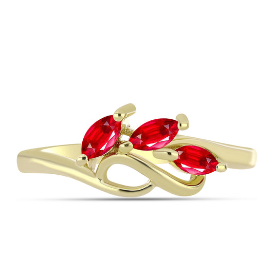 Pozlátený Strieborný Prsteň s Červeným Achátom