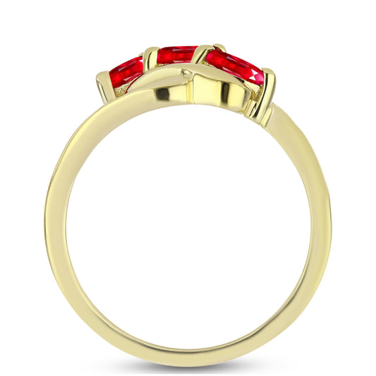 Pozlátený Strieborný Prsteň s Červeným Achátom