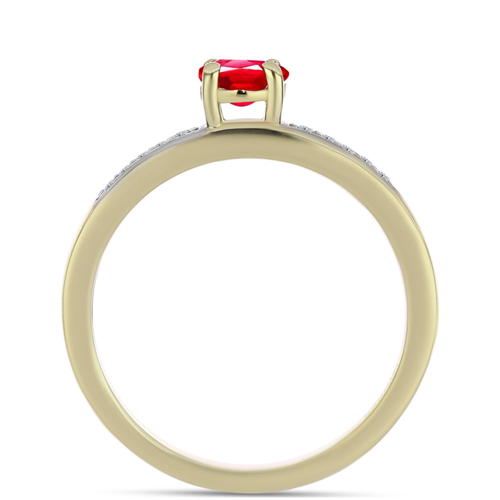 Pozlátený Strieborný Prsteň s Červeným Achátom a Bielym Topásom