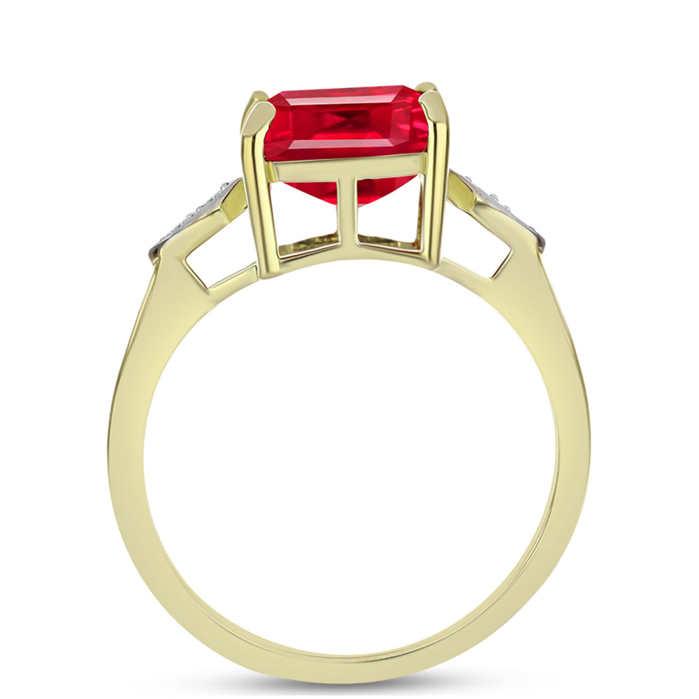 Pozlátený Strieborný Prsteň s Červeným Achátom a Bielym Topásom 2 