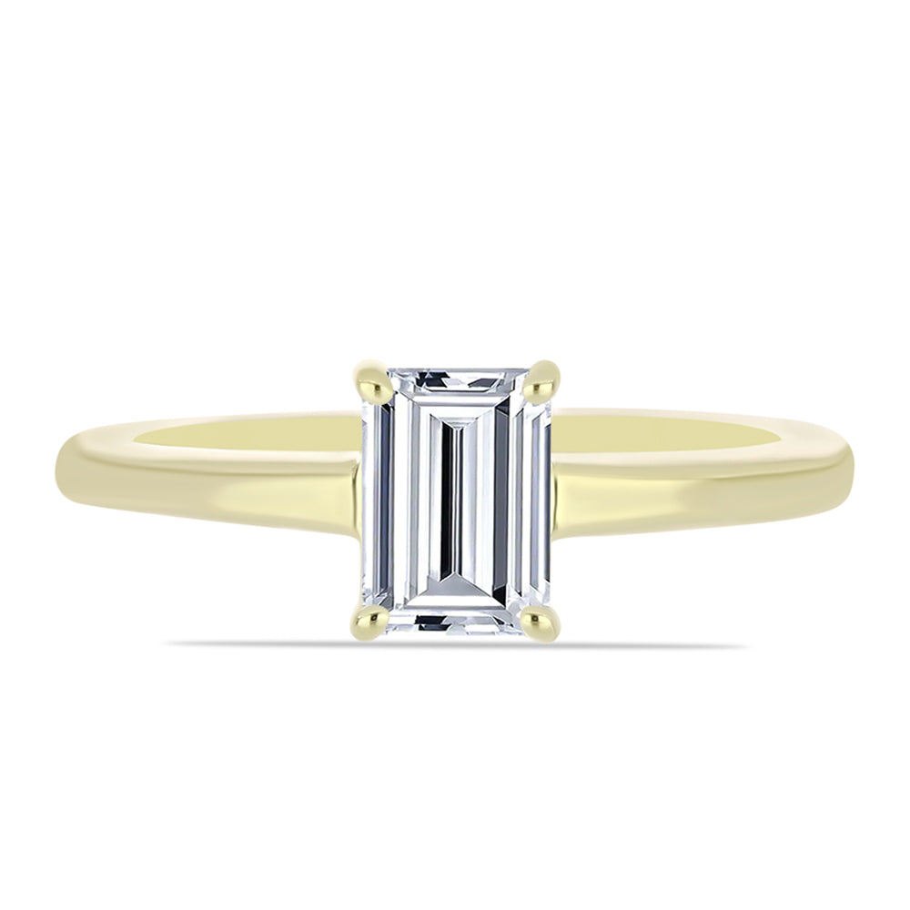 Pozlátený Strieborný Prsteň s Certifikovaný Diamantom pestovaný v laboratóriu