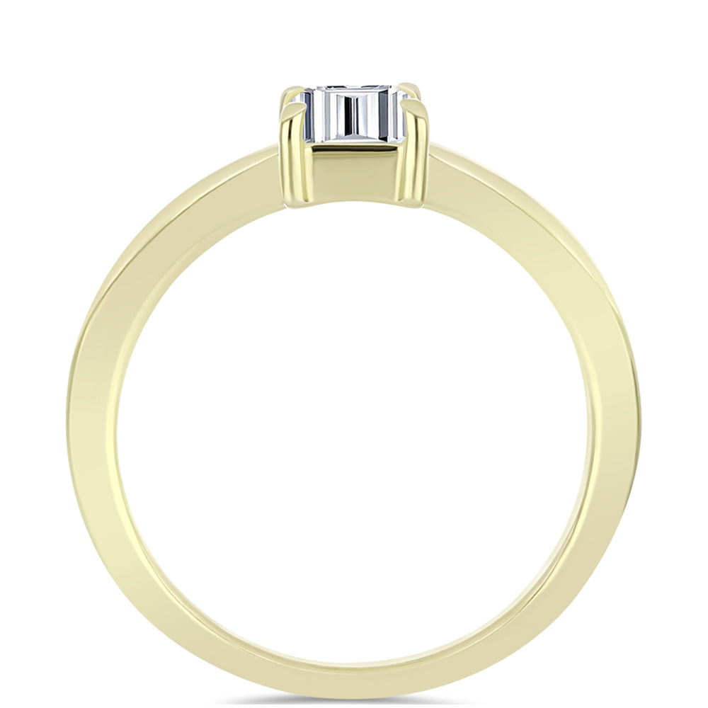 Pozlátený Strieborný Prsteň s Certifikovaný Diamantom pestovaný v laboratóriu 2 