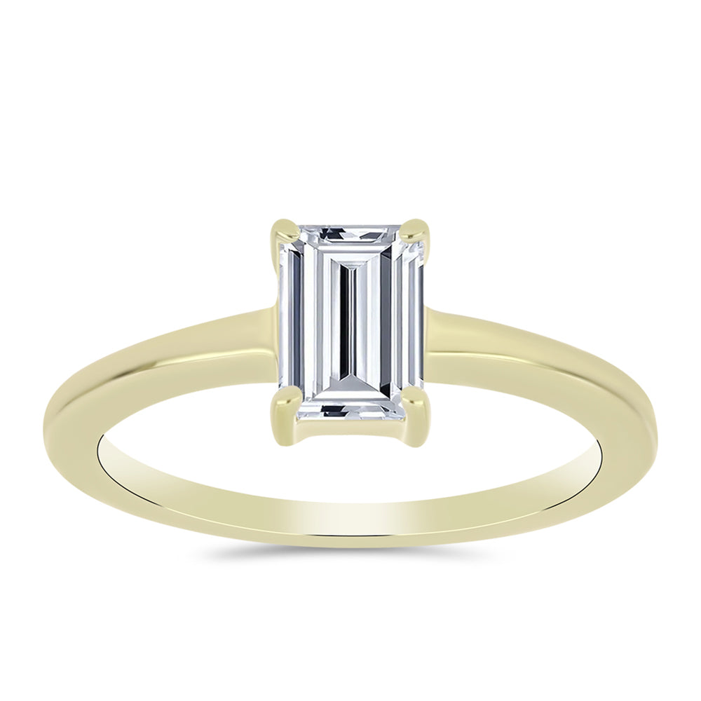 Pozlátený Strieborný Prsteň s Certifikovaný Diamantom pestovaný v laboratóriu 3 