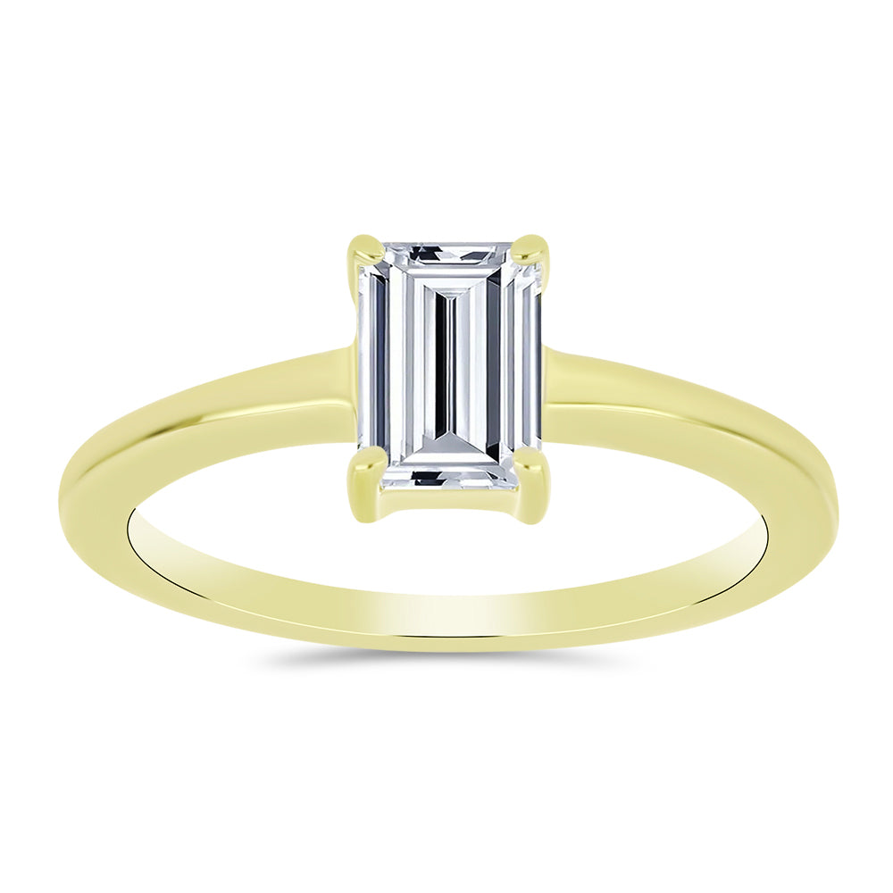 Pozlátený Strieborný Prsteň s Certifikovaný Diamantom pestovaný v laboratóriu 7 